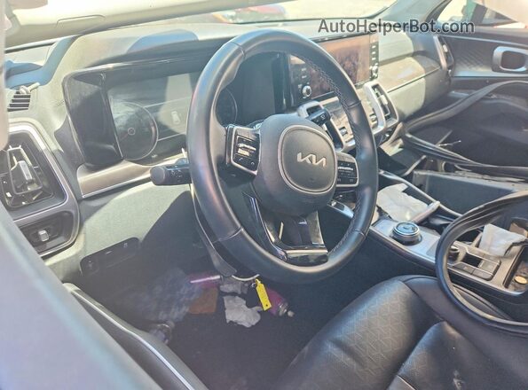 KNDRG4LG9N5091301 2022 KIA SORENTO White Dashboard view