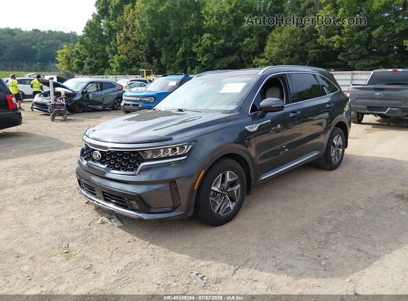KNDRH4LG5M5040938 2021 KIA SORENTO HYBRID Gray Front left