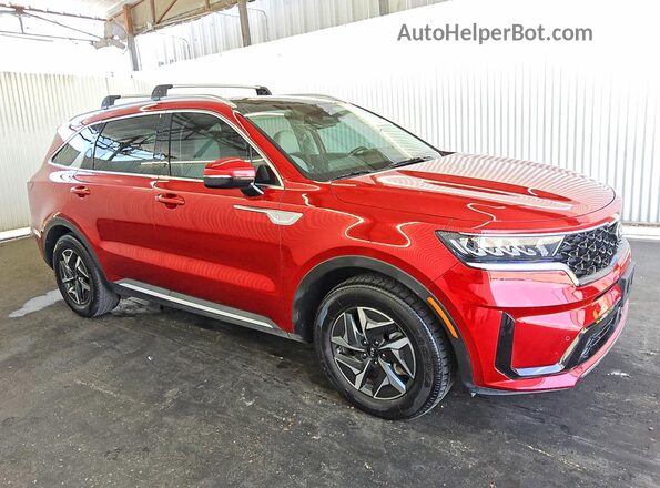 KNDRH4LG6M5036834 2021 KIA SORENTO Red Front right