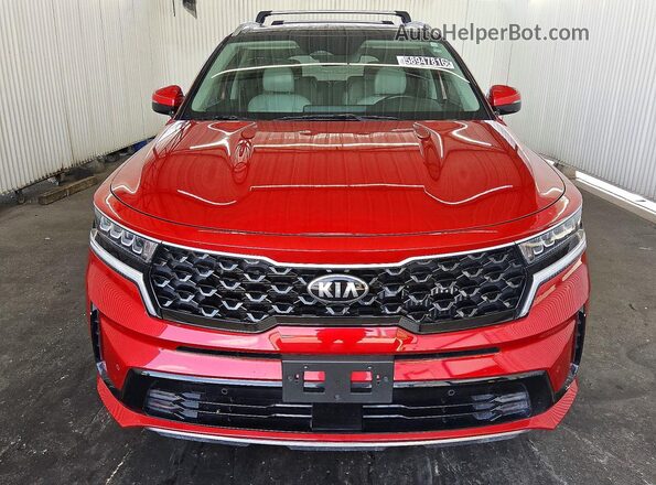 KNDRH4LG6M5036834 2021 KIA SORENTO Red Front view