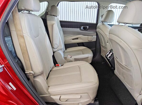 KNDRH4LG6M5036834 2021 KIA SORENTO Red Rear seats view