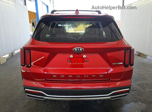 KNDRH4LG6M5036834 2021 KIA SORENTO Red Rear view