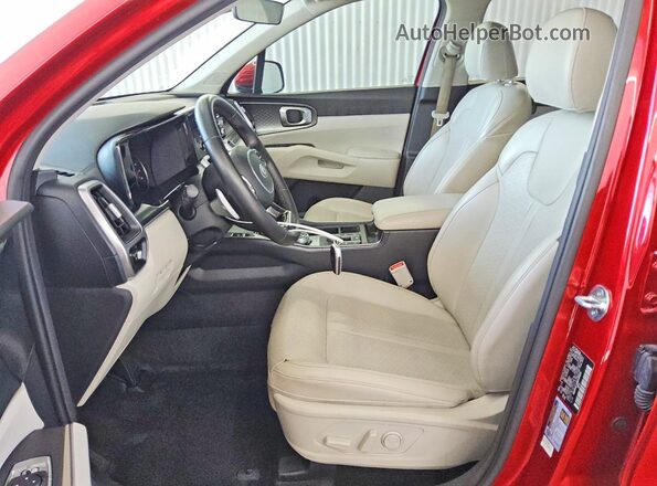 KNDRH4LG6M5036834 2021 KIA SORENTO Red Front interior view