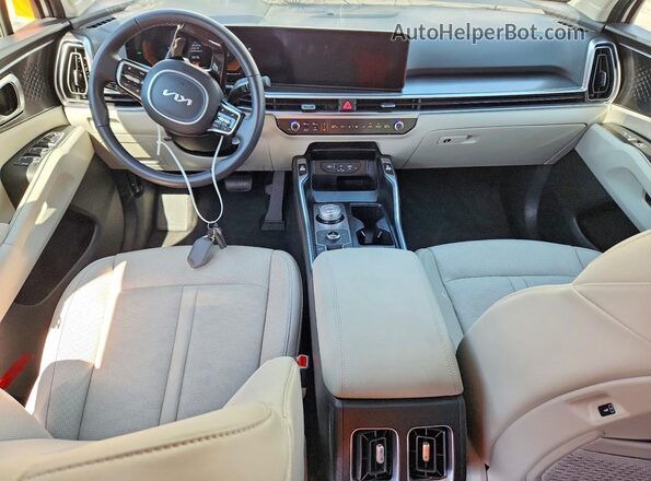 KNDRHDJG2S5426359 2025 KIA SORENTO White Widok deski rozdzielczej