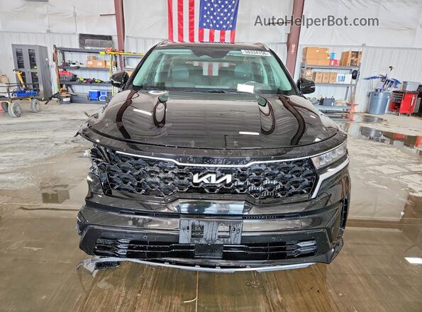 KNDRHDLG2P5210693 2023 KIA SORENTO Black Front view