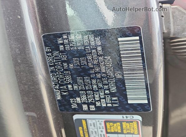 KNDRHDLG4R5248154 2024 KIA SORENTO Black Вид наклейки з VIN-кодом