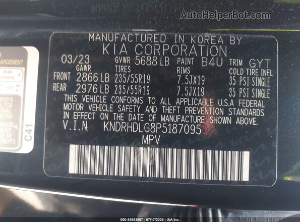KNDRHDLG8P5187095 2023 KIA SORENTO HYBRID Dark Blue Widok komory silnika