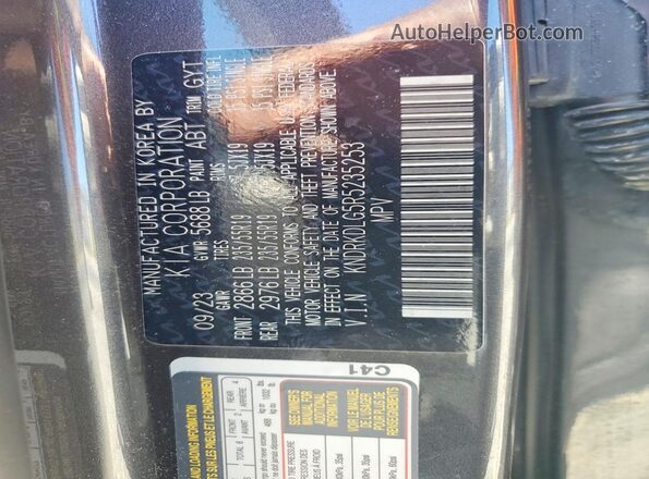 KNDRKDLG5R5235253 2024 KIA SORENTO Угольный Панорамный вид салона 360°
