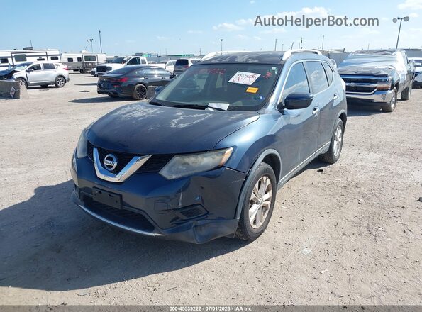 KNMAT2MT0GP607870 2016 NISSAN ROGUE Blue Front left