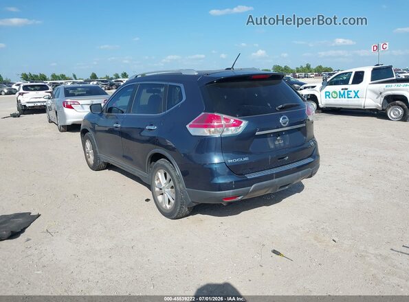 KNMAT2MT0GP607870 2016 NISSAN ROGUE Blue Rear left