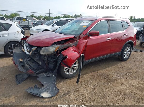 KNMAT2MT0GP651013 2016 NISSAN ROGUE Red Vista tres cuartos delantera izquierda