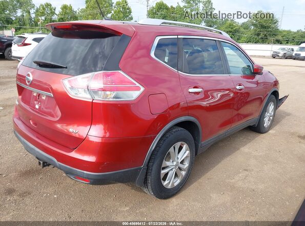 KNMAT2MT0GP651013 2016 NISSAN ROGUE Red Trasero derecho