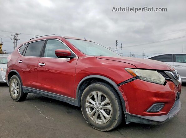 KNMAT2MT0GP672895 2016 NISSAN ROGUE Burgundy წინა მარჯვენა