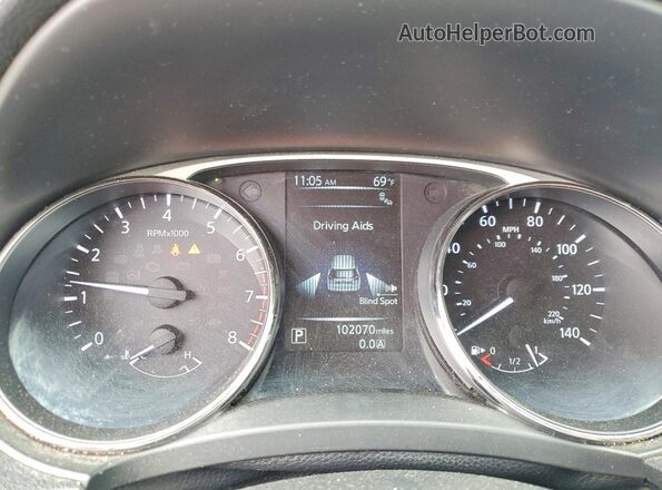 KNMAT2MT0GP672895 2016 NISSAN ROGUE Burgundy ხელსაწყოთა პანელის ხედი
