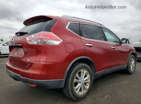 KNMAT2MT0GP672895 2016 NISSAN ROGUE Burgundy უკანა მარჯვენა
