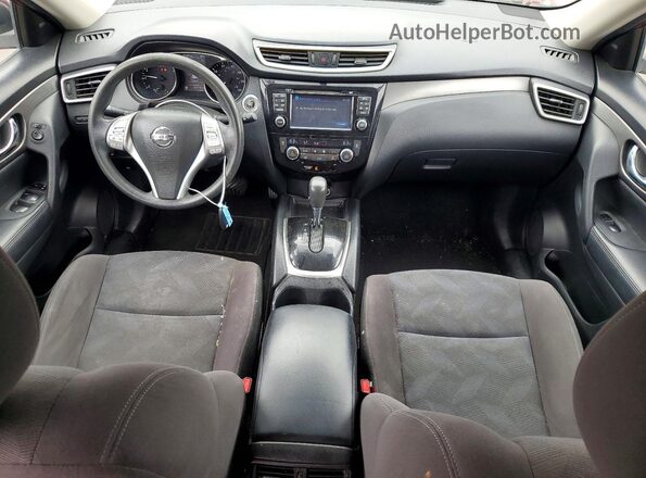 KNMAT2MT0GP672895 2016 NISSAN ROGUE Burgundy წინა პანელის ხედი