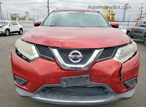 KNMAT2MT0GP672895 2016 NISSAN ROGUE Burgundy წინა ხედი