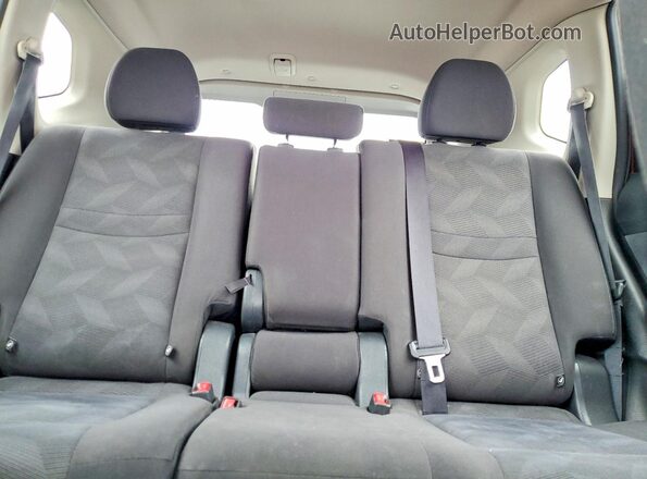 KNMAT2MT0GP672895 2016 NISSAN ROGUE Burgundy უკანა სავარძლების ხედი