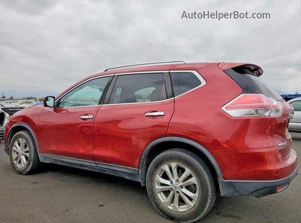 KNMAT2MT0GP672895 2016 NISSAN ROGUE Burgundy უკანა მარცხენა