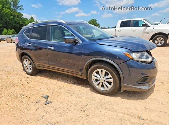 KNMAT2MT0GP684707 2016 NISSAN ROGUE Blue Delantero derecho