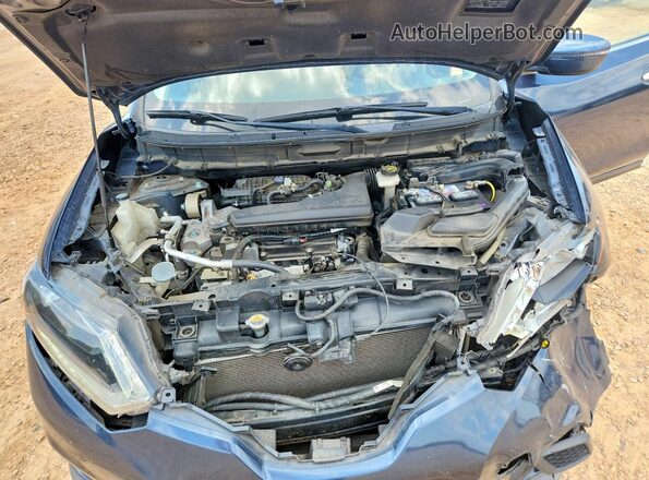 KNMAT2MT0GP684707 2016 NISSAN ROGUE Blue Vista del compartimento del motor