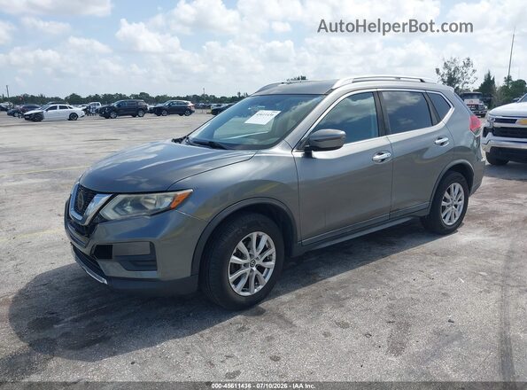 KNMAT2MT0JP503080 2018 NISSAN ROGUE Gray Առջևի ձախ երեք քառորդ տեսարան