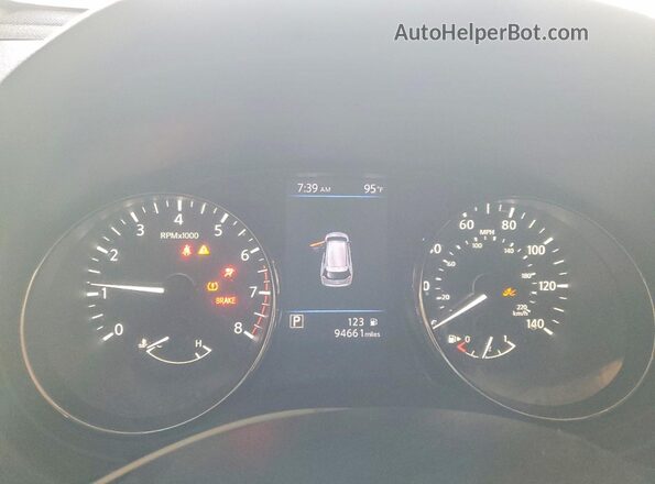 KNMAT2MT0JP528271 2018 NISSAN ROGUE Gray Widok zestawu wskaźników