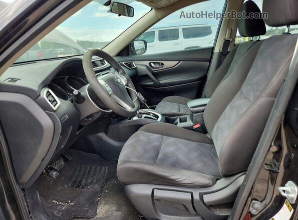 KNMAT2MT1GP608980 2016 NISSAN ROGUE Черный Вид салона спереди