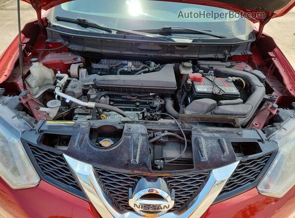 KNMAT2MT1GP613869 2016 NISSAN ROGUE Red Շարժիչի բաժամունքի տեսք