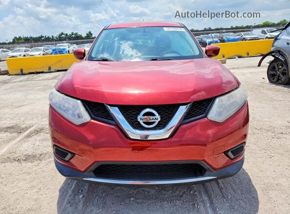 KNMAT2MT1GP613869 2016 NISSAN ROGUE Red Դիմացի տեսք