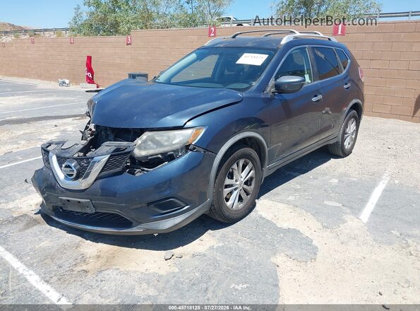 KNMAT2MT1GP624726 2016 NISSAN ROGUE Blue Front left