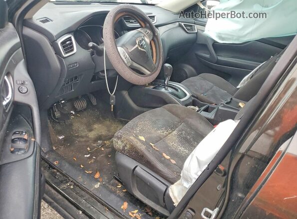 KNMAT2MT1GP635872 2016 NISSAN ROGUE Black წინა პანელის ხედი