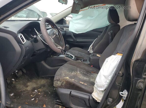 KNMAT2MT1GP635872 2016 NISSAN ROGUE Black წინა სალონის ხედი
