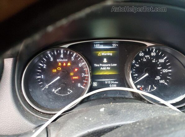 KNMAT2MT1GP635872 2016 NISSAN ROGUE Black ხელსაწყოთა პანელის ხედი