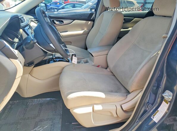 KNMAT2MT1GP656222 2016 NISSAN ROGUE Gray Widok wnętrza z przodu