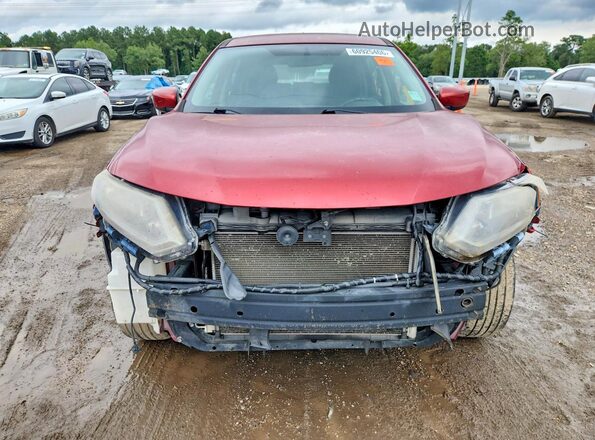 KNMAT2MT1GP664823 2016 NISSAN ROGUE Red Widok z przodu