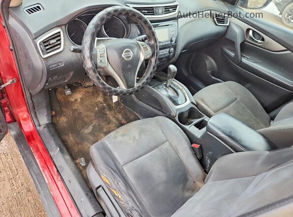 KNMAT2MT1GP664823 2016 NISSAN ROGUE Red Widok deski rozdzielczej