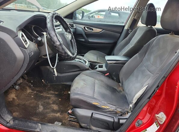 KNMAT2MT1GP664823 2016 NISSAN ROGUE Red Widok wnętrza z przodu