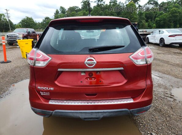 KNMAT2MT1GP664823 2016 NISSAN ROGUE Red Widok z tyłu