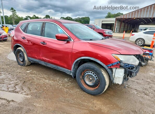 KNMAT2MT1GP664823 2016 NISSAN ROGUE Red Przód prawy