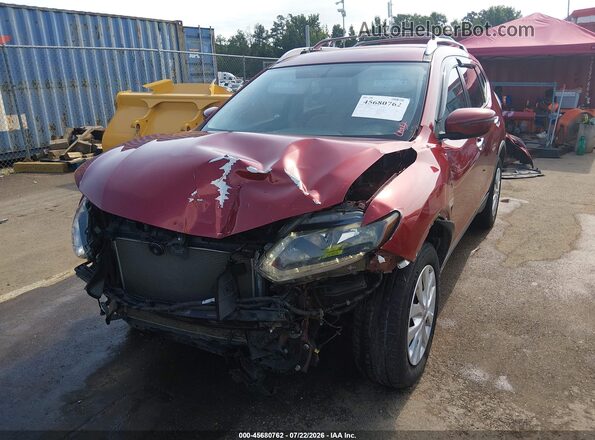 KNMAT2MT1GP679483 2016 NISSAN ROGUE Maroon Front view