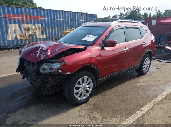 KNMAT2MT1GP679483 2016 NISSAN ROGUE Maroon Front left