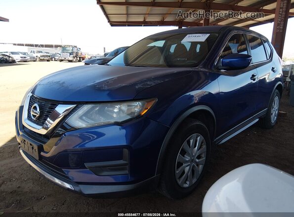 KNMAT2MT1HP509397 2017 NISSAN ROGUE Blue Առջևի ձախ երեք քառորդ տեսարան