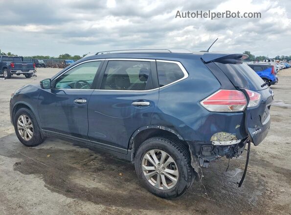 KNMAT2MT2GP657010 2016 NISSAN ROGUE Синий Задняя левая четверть