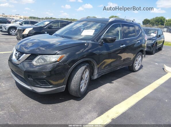 KNMAT2MT2GP710546 2016 NISSAN ROGUE Black Przód lewy