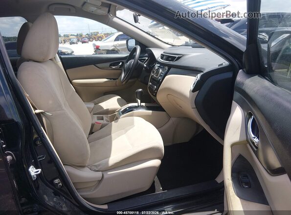 KNMAT2MT2GP710546 2016 NISSAN ROGUE Black Widok wnętrza z przodu