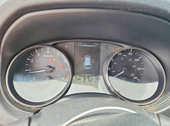 KNMAT2MT2HP534020 2017 NISSAN ROGUE Black Vista del cuadro de instrumentos