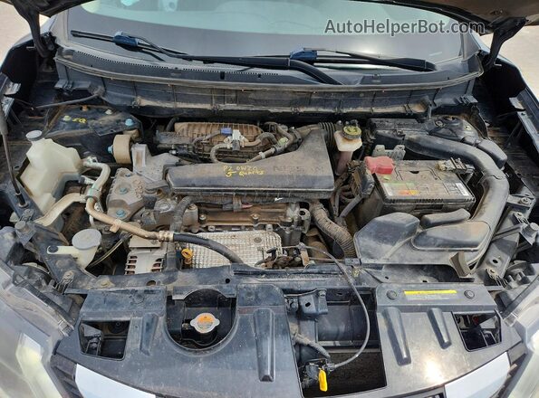 KNMAT2MT2HP534020 2017 NISSAN ROGUE Black Vista del compartimento del motor