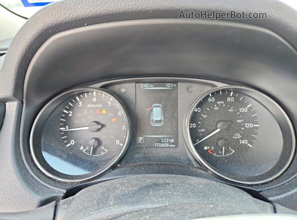 KNMAT2MT2HP543753 2017 NISSAN ROGUE White Սարքավորումների վահանակի տեսք
