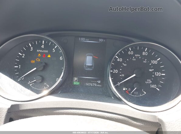 KNMAT2MT2HP550752 2017 NISSAN ROGUE Silver Հետևի նստատեղերի տեսք
